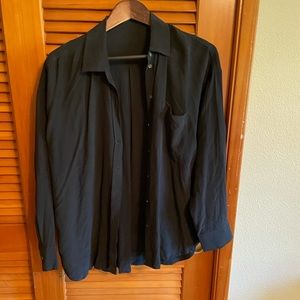 Everlane The Clean Silk Oversized Shirt